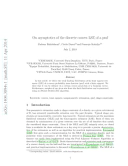 On asymptotics of the discrete convex LSE of a pmf