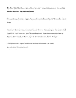 The Babe Ruth Algorithm: a fast, unbiased procedure to randomize
  presence-absence data matrices with fixed row and column totals