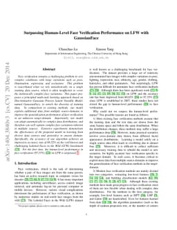 Surpassing Human-Level Face Verification Performance on LFW with
  GaussianFace