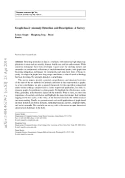 Graph-based Anomaly Detection and Description: A Survey