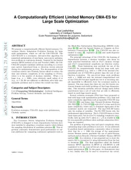 A Computationally Efficient Limited Memory CMA-ES for Large Scale
  Optimization