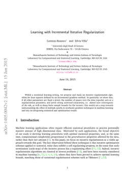 Learning with incremental iterative regularization