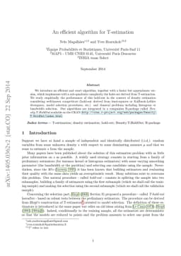 An efficient algorithm for T-estimation