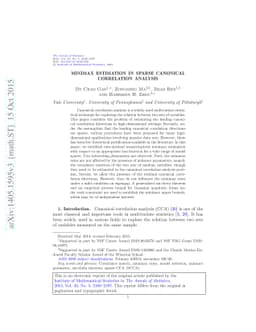Minimax estimation in sparse canonical correlation analysis