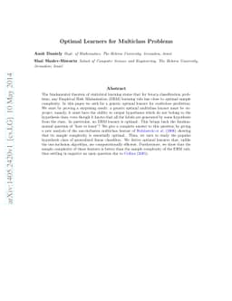 Optimal Learners for Multiclass Problems