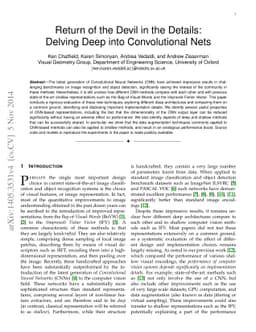 Return of the Devil in the Details: Delving Deep into Convolutional Nets