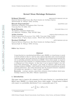 Kernel Mean Shrinkage Estimators