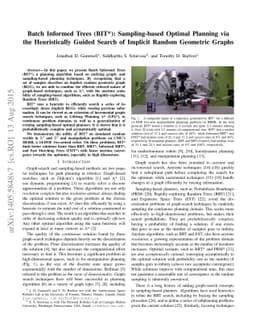 Batch Informed Trees (BIT*): Sampling-based Optimal Planning via the
  Heuristically Guided Search of Implicit Random Geometric Graphs