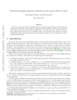 Connection graph Laplacian methods can be made robust to noise