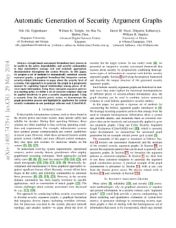 Automatic Generation of Security Argument Graphs