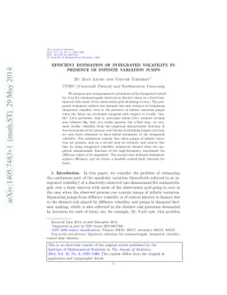 Efficient estimation of integrated volatility in presence of infinite
  variation jumps