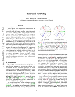 Generalized Max Pooling
