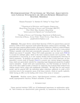 Hypergeometric Functions of Matrix Arguments and Linear Statistics of
  Multi-Spiked Hermitian Matrix Models