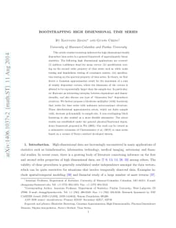 Bootstrapping High Dimensional Time Series