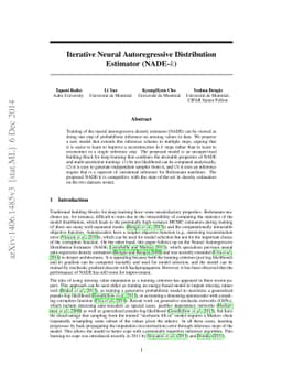Iterative Neural Autoregressive Distribution Estimator (NADE-k)