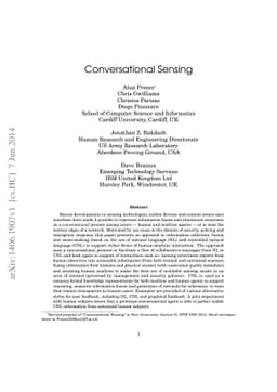 Conversational Sensing