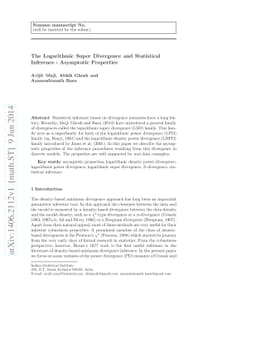 The Logarithmic Super Divergence and Statistical Inference : Asymptotic
  Properties