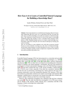 How Easy is it to Learn a Controlled Natural Language for Building a
  Knowledge Base?