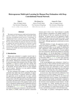 Heterogeneous Multi-task Learning for Human Pose Estimation with Deep
  Convolutional Neural Network