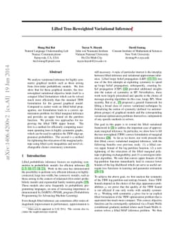 Lifted Tree-Reweighted Variational Inference