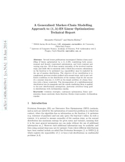 A Generalized Markov-Chain Modelling Approach to $(1,λ)$-ES Linear
  Optimization: Technical Report