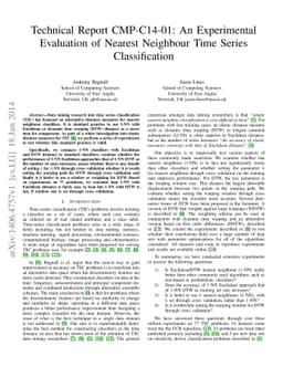 An Experimental Evaluation of Nearest Neighbour Time Series
  Classification