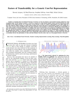 Factors of Transferability for a Generic ConvNet Representation