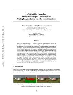 Multi-utility Learning: Structured-output Learning with Multiple
  Annotation-specific Loss Functions
