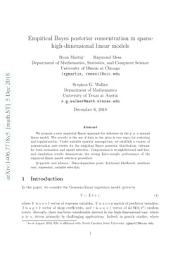 Empirical Bayes posterior concentration in sparse high-dimensional
  linear models