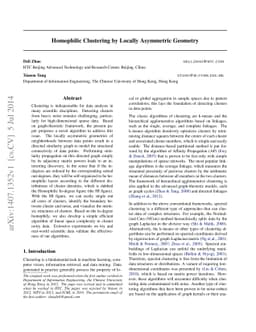 Homophilic Clustering by Locally Asymmetric Geometry