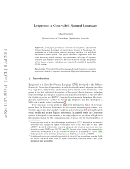 Lexpresso: a Controlled Natural Language