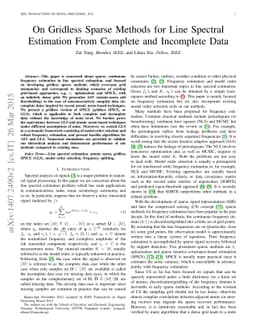 On Gridless Sparse Methods for Line Spectral Estimation From Complete
  and Incomplete Data