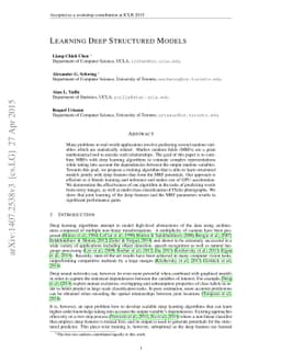 Learning Deep Structured Models