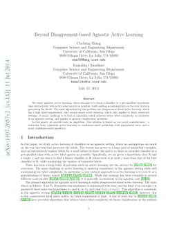 Beyond Disagreement-based Agnostic Active Learning