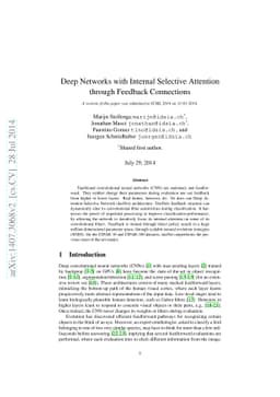 Deep Networks with Internal Selective Attention through Feedback
  Connections