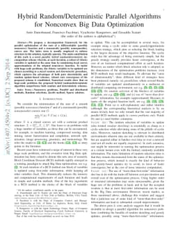 Hybrid Random/Deterministic Parallel Algorithms for Nonconvex Big Data
  Optimization