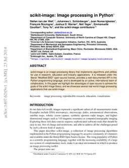 scikit-image: Image processing in Python