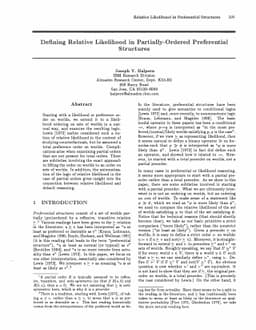 Defining Relative Likelihood in Partially-Ordered Preferential
  Structures