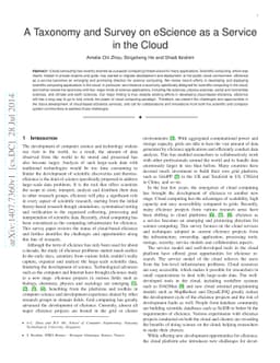 A Taxonomy and Survey on eScience as a Service in the Cloud