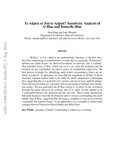 To Adjust or Not to Adjust? Sensitivity Analysis of M-Bias and
  Butterfly-Bias