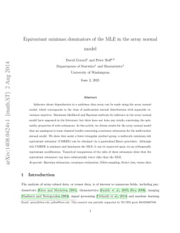 Equivariant minimax dominators of the MLE in the array normal model