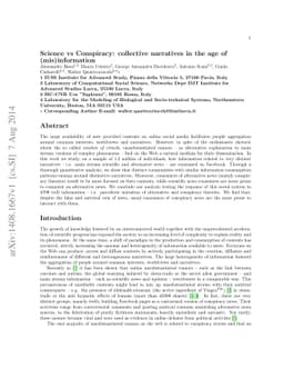 Science vs Conspiracy: collective narratives in the age of
  (mis)information