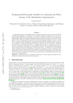 Designing labeled graph classifiers by exploiting the Rényi entropy of
  the dissimilarity representation