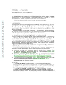 Falsifiable implies Learnable