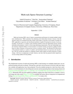 Multi-task Sparse Structure Learning