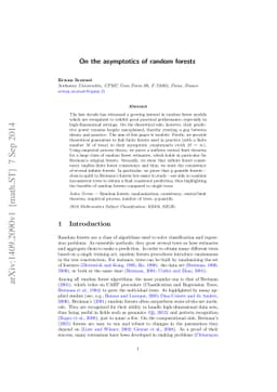 On the asymptotics of random forests