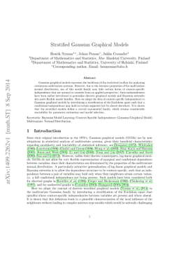 Stratified Gaussian Graphical Models
