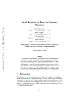 Metric Learning for Temporal Sequence Alignment