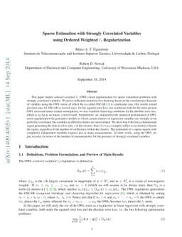 Sparse Estimation with Strongly Correlated Variables using Ordered
  Weighted L1 Regularization