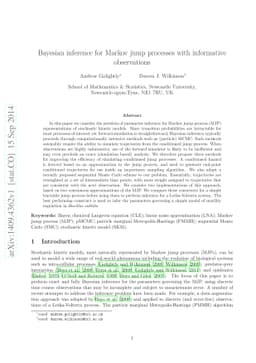 Bayesian inference for Markov jump processes with informative
  observations